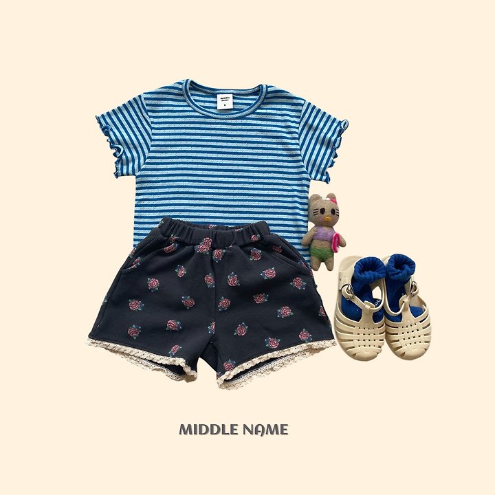 【予約】Vintage flower waffle pants / middle nameS-JM