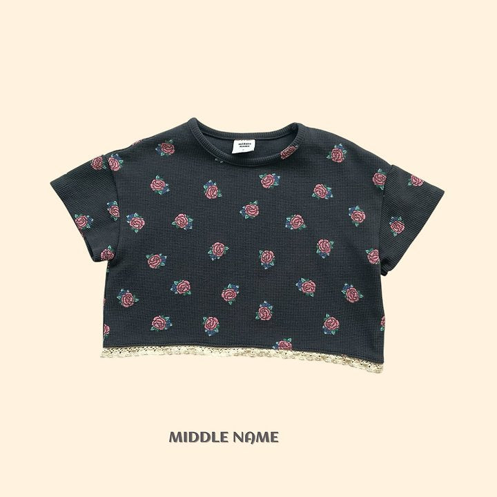 【予約】Vintage flower waffle pants / middle nameS-JM