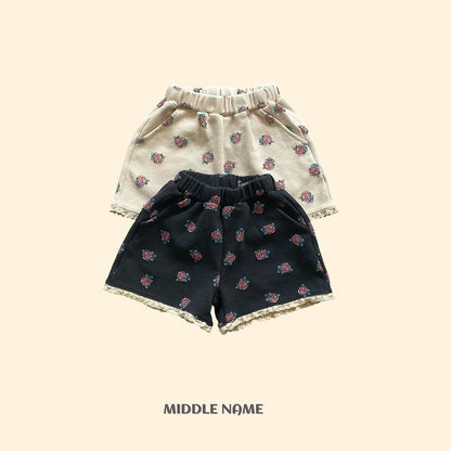 【予約】Vintage flower waffle pants / middle nameS-JM
