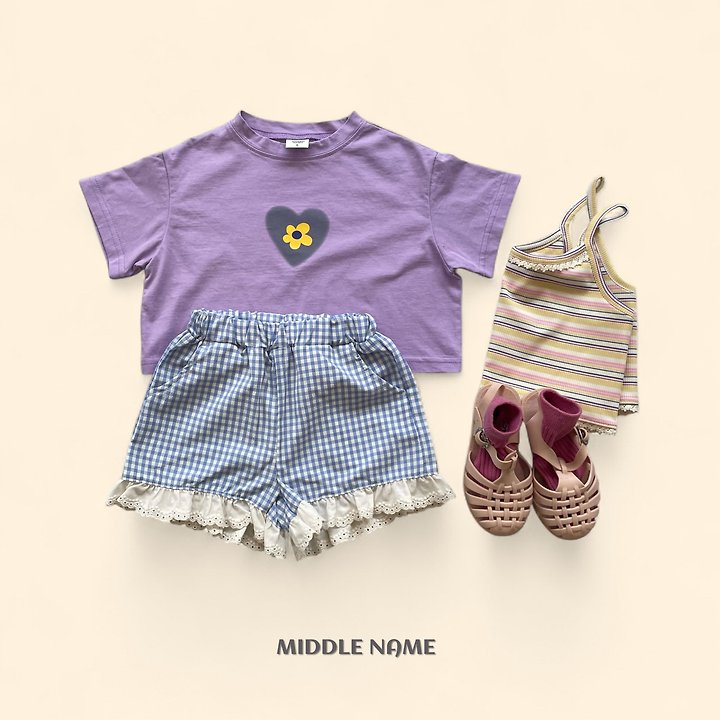 【予約】check lace pants / middle nameS-JM
