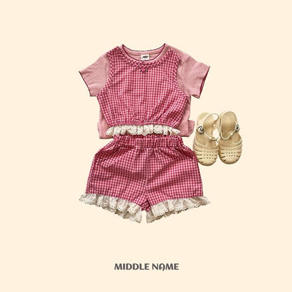 【予約】check sleevless / middle name(S-JM)