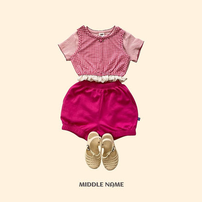 【予約】check sleevless / middle name(S-JM)