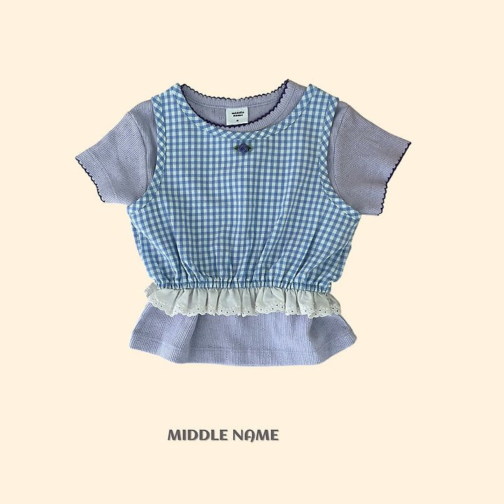 【予約】check sleevless / middle name(S-JM)