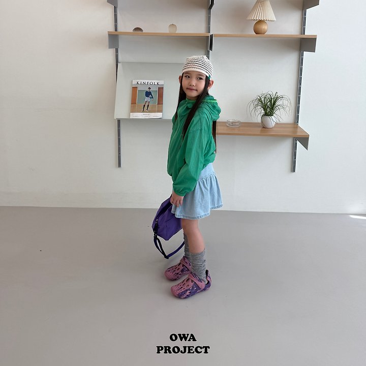 【予約】denim one-piece / owa (S-JS)절개청원피스