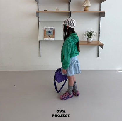 【予約】denim one-piece / owa (S-JS)절개청원피스