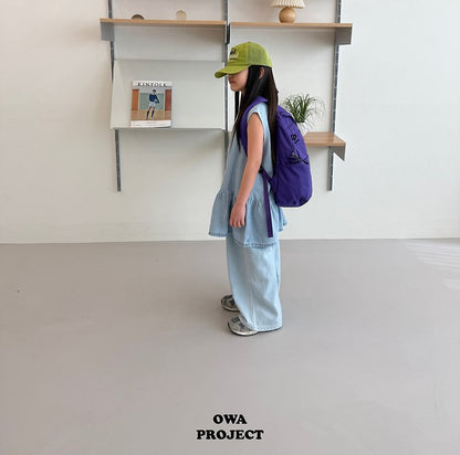 【予約】denim one-piece / owa (S-JS)절개청원피스