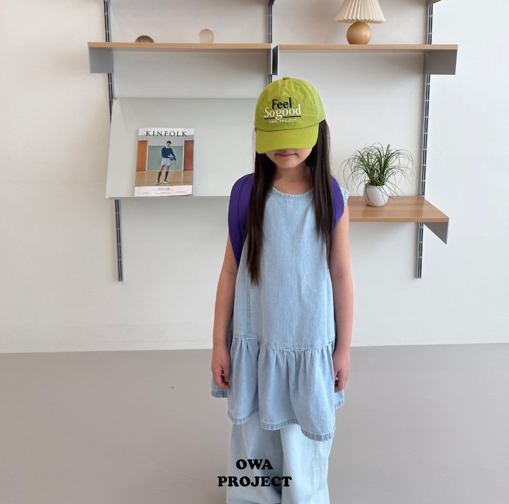 【予約】denim one-piece / owa (S-JS)절개청원피스