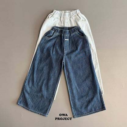 【予約】long linen denim pants / owa (S-JL)