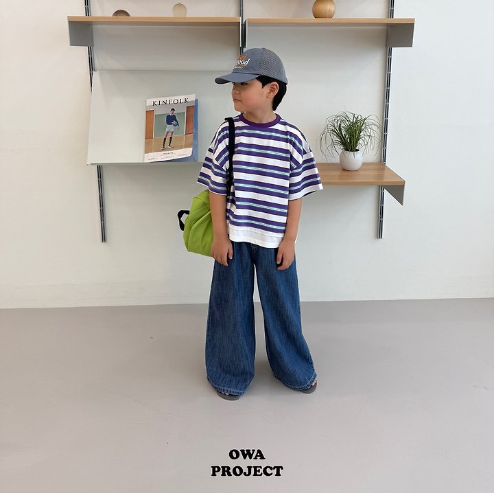 【予約】long linen denim pants / owa (S-JL)