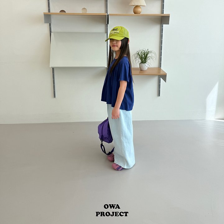 【予約】long linen denim pants / owa (S-JL)