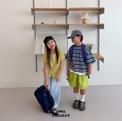 【予約】long linen denim pants / owa (S-JL)
