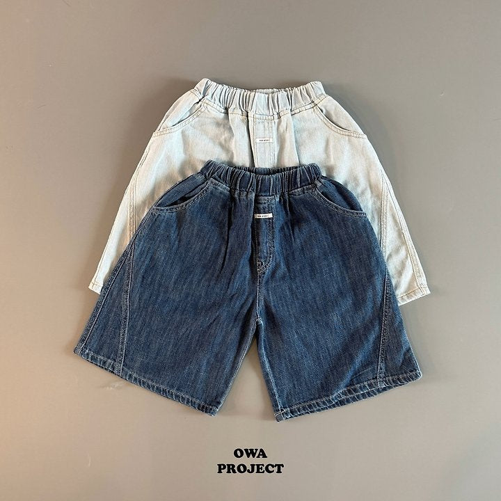 【予約】７bu linen denim pants / owa (S-JL)