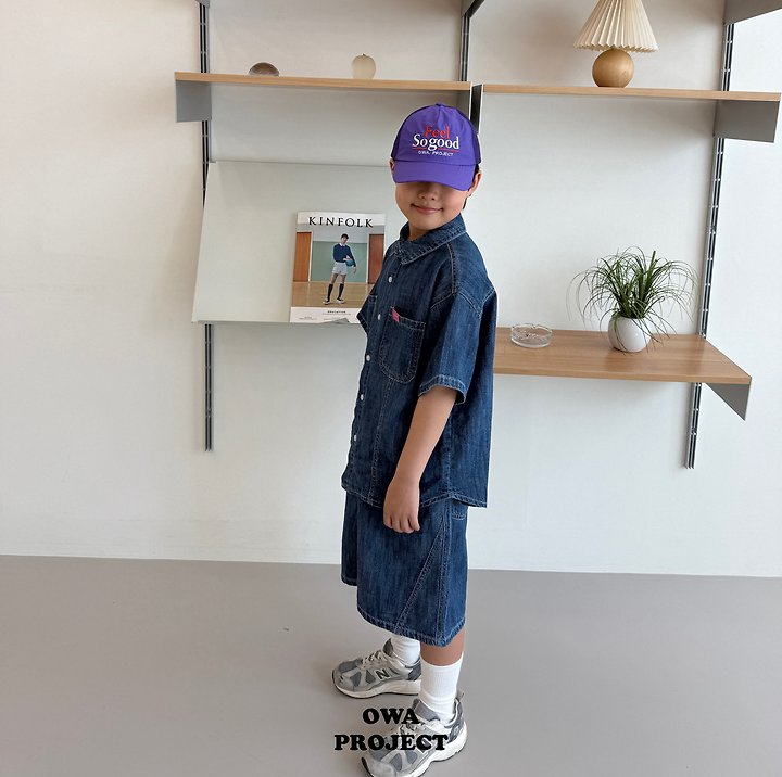 【予約】７bu linen denim pants / owa (S-JL)