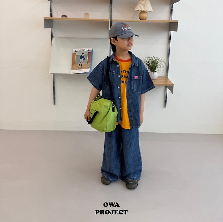 【予約】linen denim shirt / owa (S-JL)