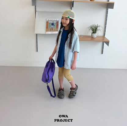 【予約】linen denim shirt / owa (S-JL)