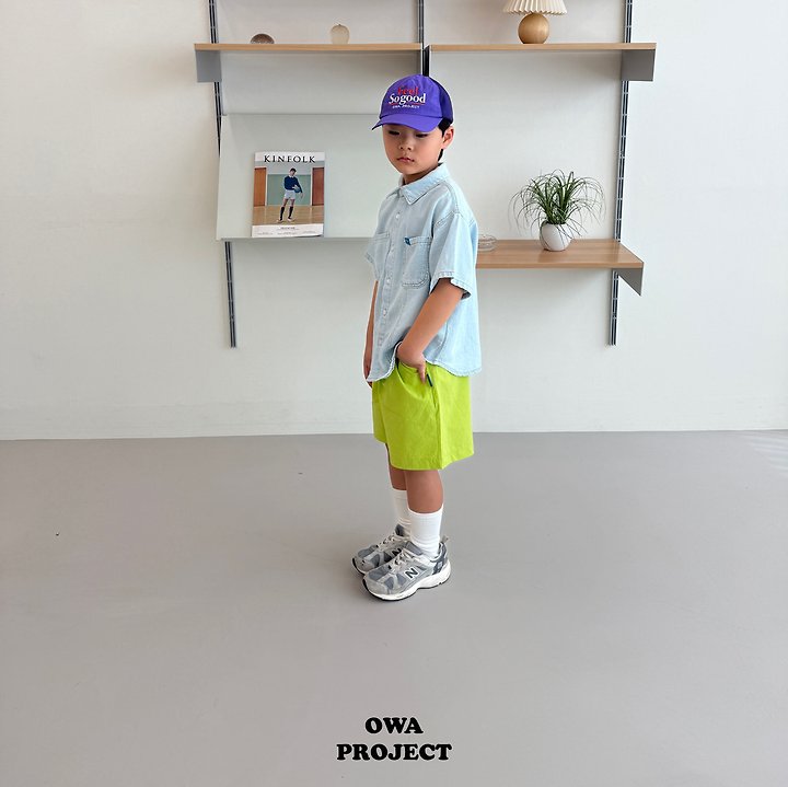 【予約】linen denim shirt / owa (S-JL)