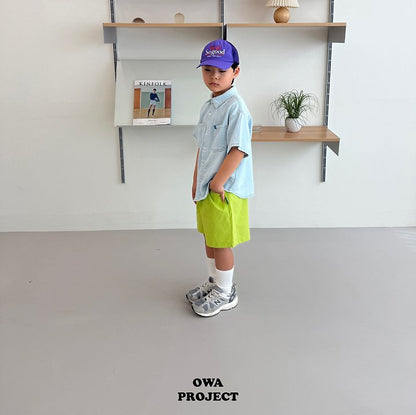 【予約】linen denim shirt / owa (S-JL)