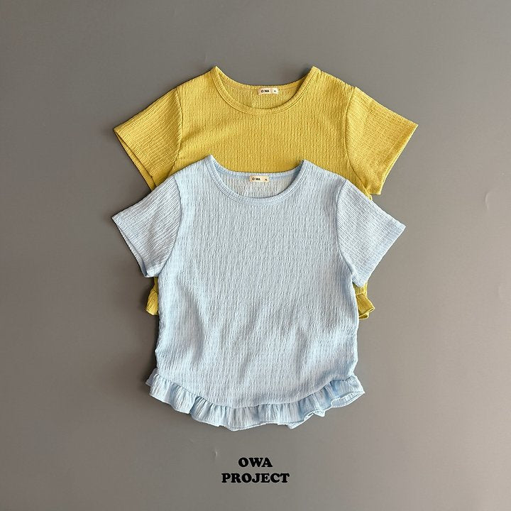 【予約】pleats frill T / owa (S-JS)주름프릴티