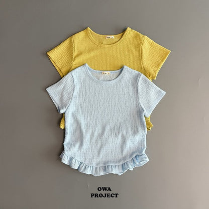 【予約】pleats frill T / owa (S-JS)주름프릴티