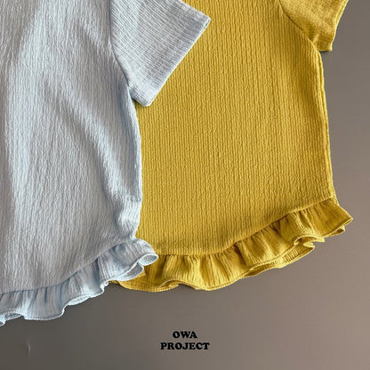 【予約】pleats frill T / owa (S-JS)주름프릴티
