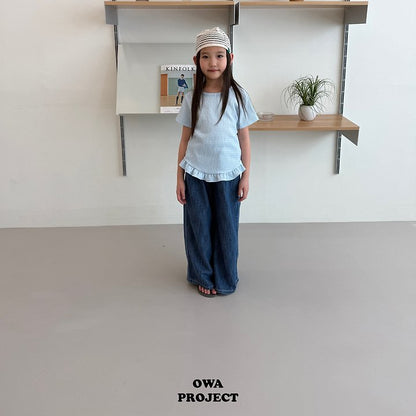 【予約】pleats frill T / owa (S-JS)주름프릴티