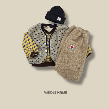 【予約】boa vest / middle name (S-JM) 덤블