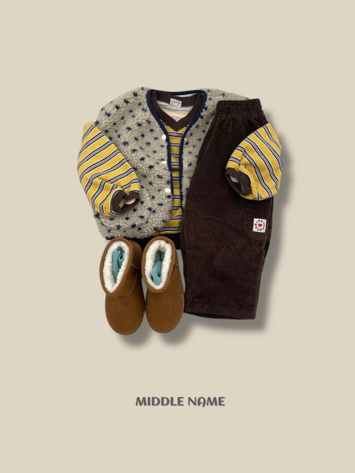 【予約】boa vest / middle name (S-JM) 덤블