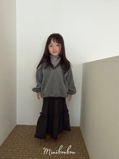 【予約】hood half zip up  / minibonbon (XS-JL)