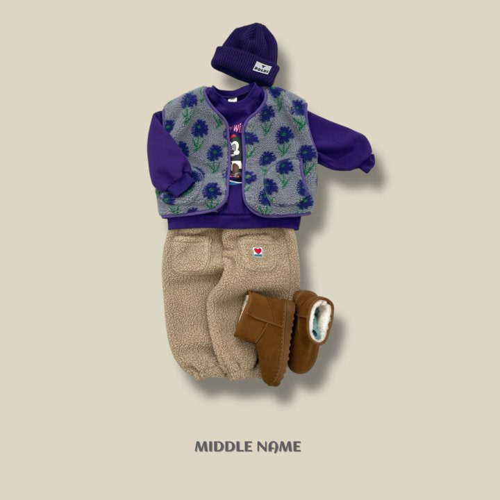 【予約】boa vest / middle name (S-JM) 덤블