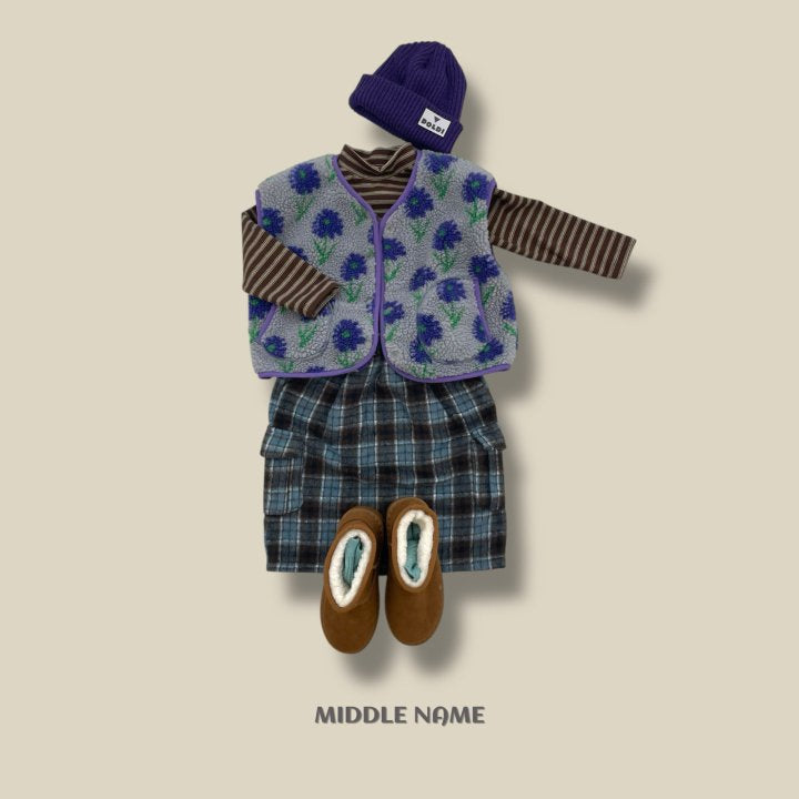 【予約】boa vest / middle name (S-JM) 덤블