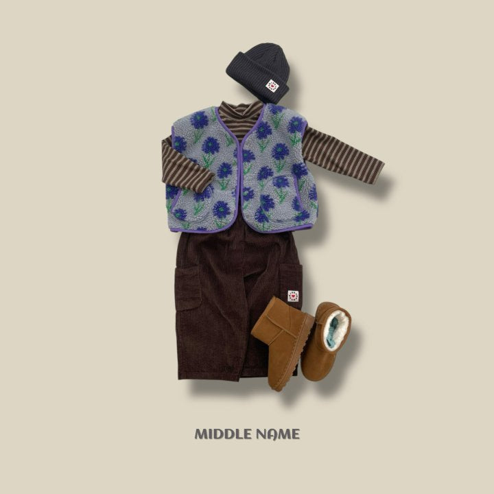 【予約】boa vest / middle name (S-JM) 덤블