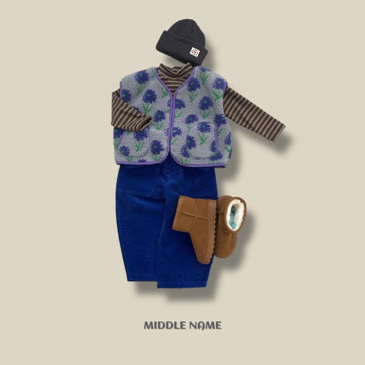 【予約】boa vest / middle name (S-JM) 덤블