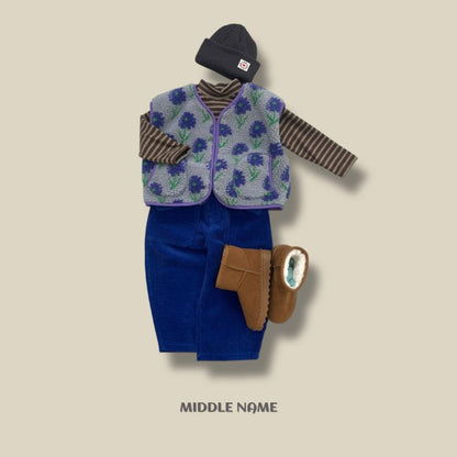 【予約】boa vest / middle name (S-JM) 덤블