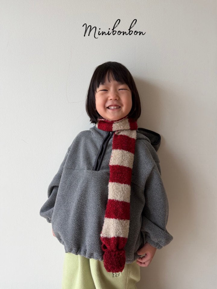 【予約】hood half zip up  / minibonbon (XS-JL)