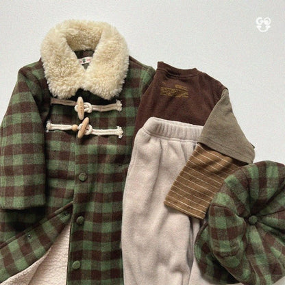 【予約】check coat / gou (XS-JL) 사각코트