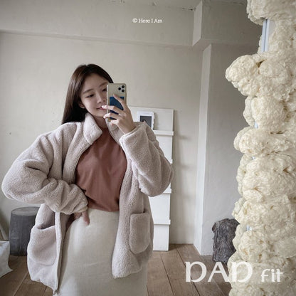 【予約】kinder fleece jacket  / here i am 1 (mom, dad)