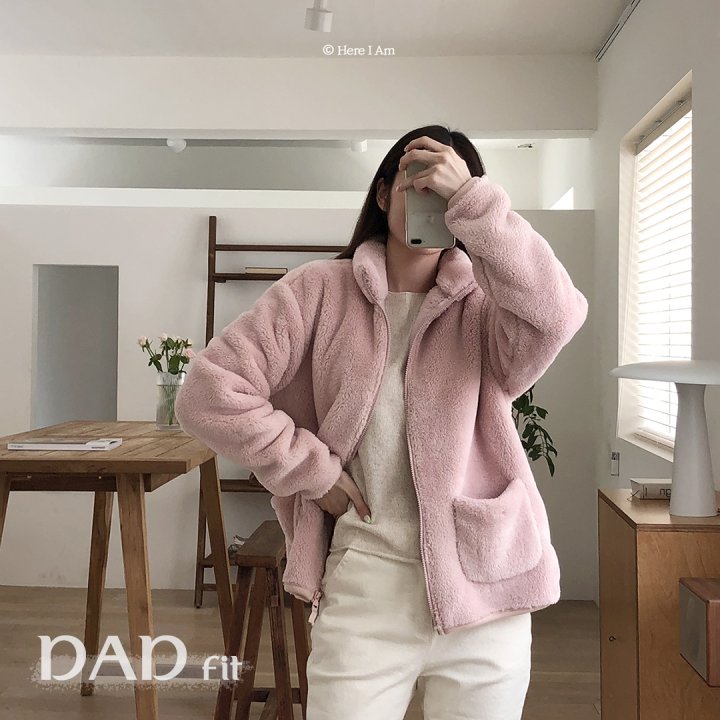 【予約】kinder fleece jacket  / here i am 1 (mom, dad)