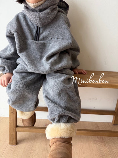 【予約】hood half zip up  / minibonbon (XS-JL)