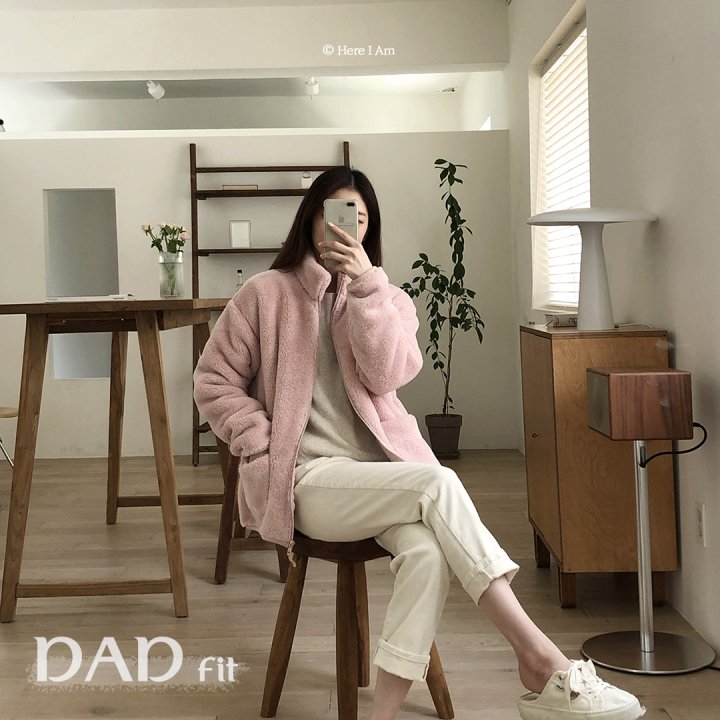 【予約】kinder fleece jacket  / here i am 1 (mom, dad)