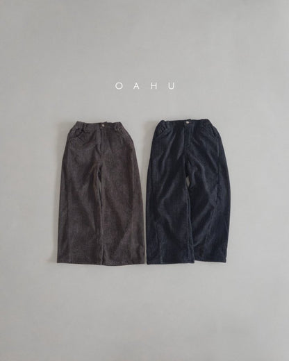 【予約】curve velvet pants / oahu (S-JXL)