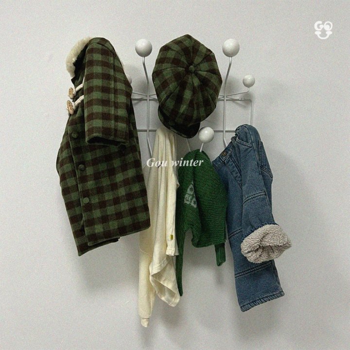 【予約】check coat / gou (XS-JL) 사각코트