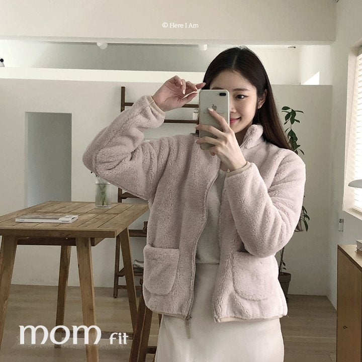 【予約】kinder fleece jacket  / here i am 1 (mom, dad)