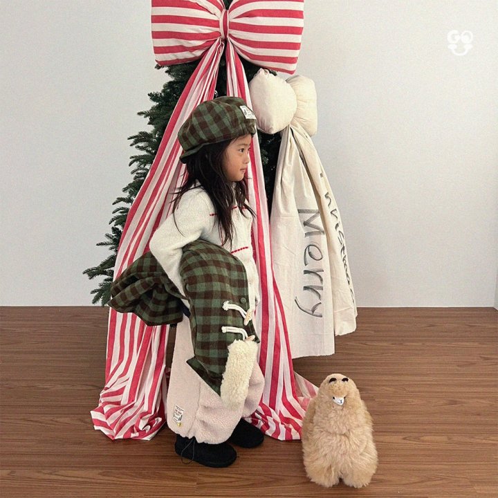 【予約】check coat / gou (XS-JL) 사각코트