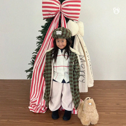 【予約】check coat / gou (XS-JL) 사각코트