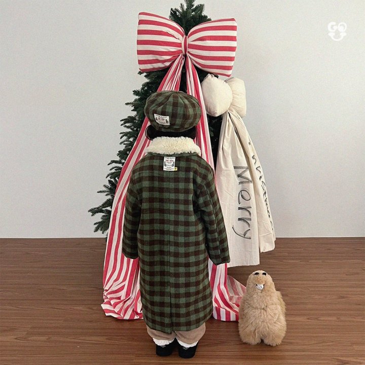 【予約】check coat / gou (XS-JL) 사각코트