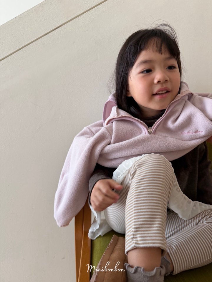 【予約】hood half zip up  / minibonbon (XS-JL)