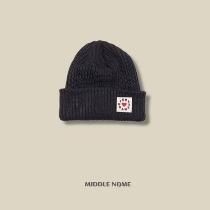 【予約】knit patch beanie  / middle name
