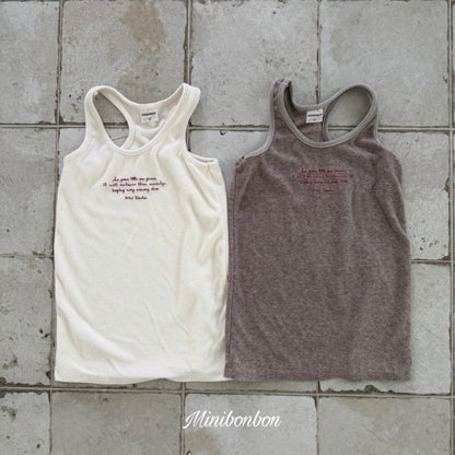 【予約】lettering one-piece  / minibonbon (XS-JS)