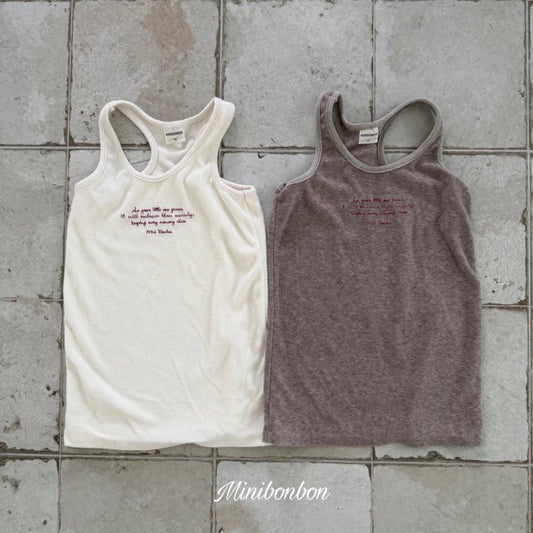 【予約】lettering one-piece  / minibonbon (XS-JS)