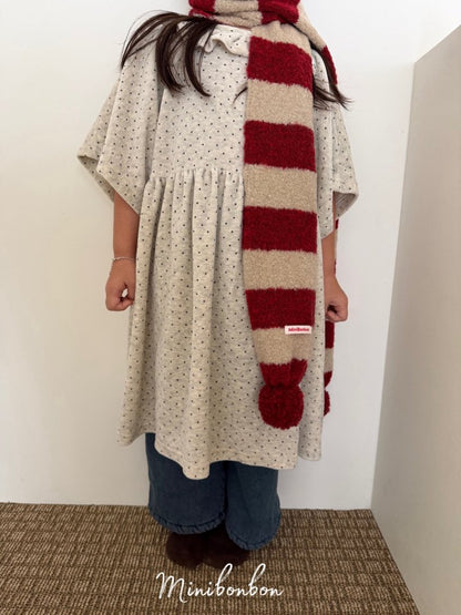 【予約】dot frill one-piece / minibonbon (XS-JS)